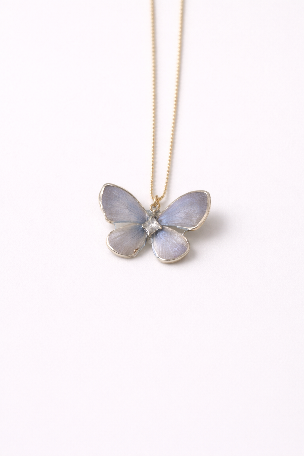 real butterfly necklace blue haze handmade jewelry australia