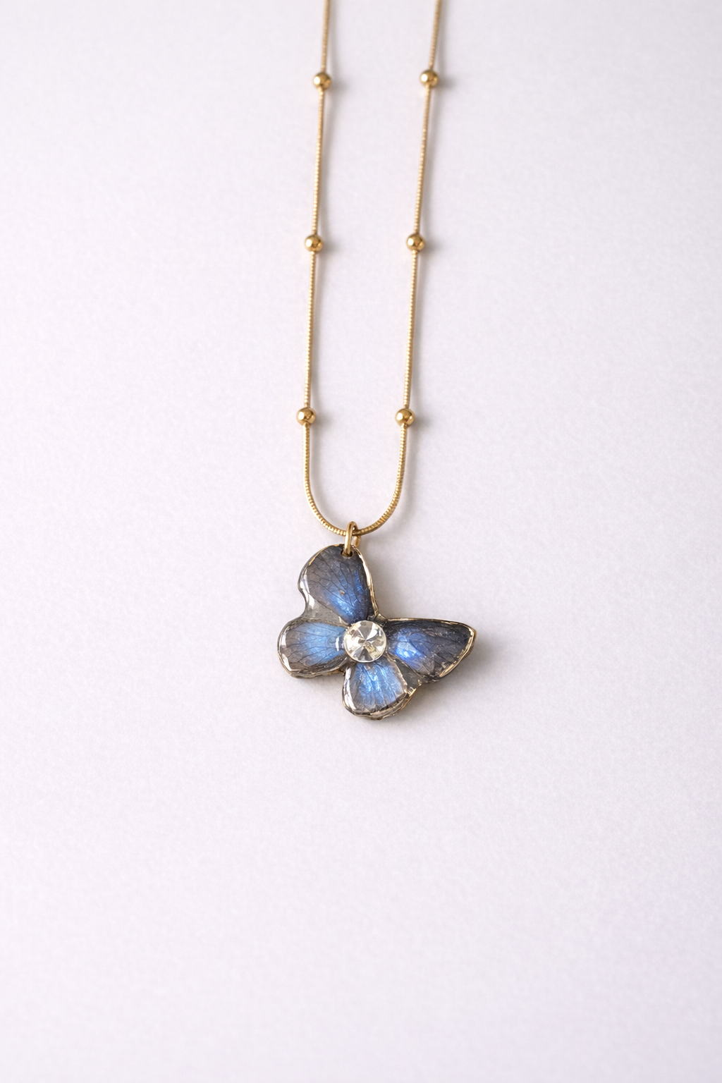 real butterfly necklace midnight glow dark handmade jewelry australia