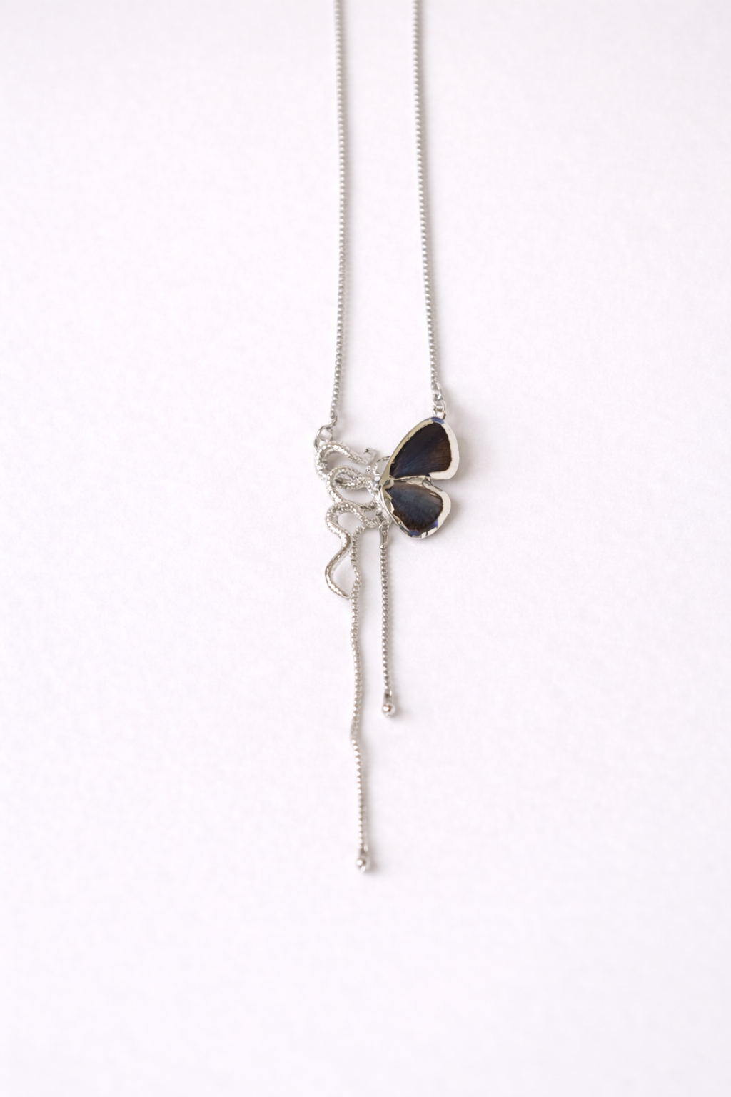real butterfly necklace nocturne wing dark handmade jewelry australia